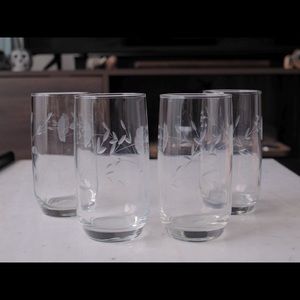 Set of 4 Princess House Flat Tumblers